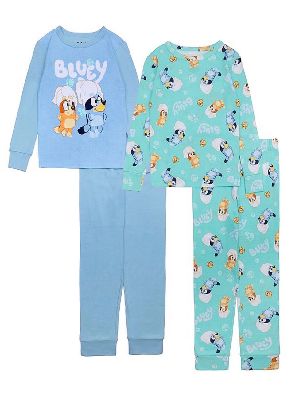 Bluey Spa Day 4 Piece Pajama Set